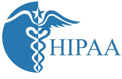 HIPAA compliance blue logo