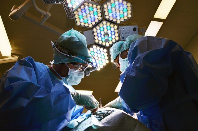 Two surgeons in operating room